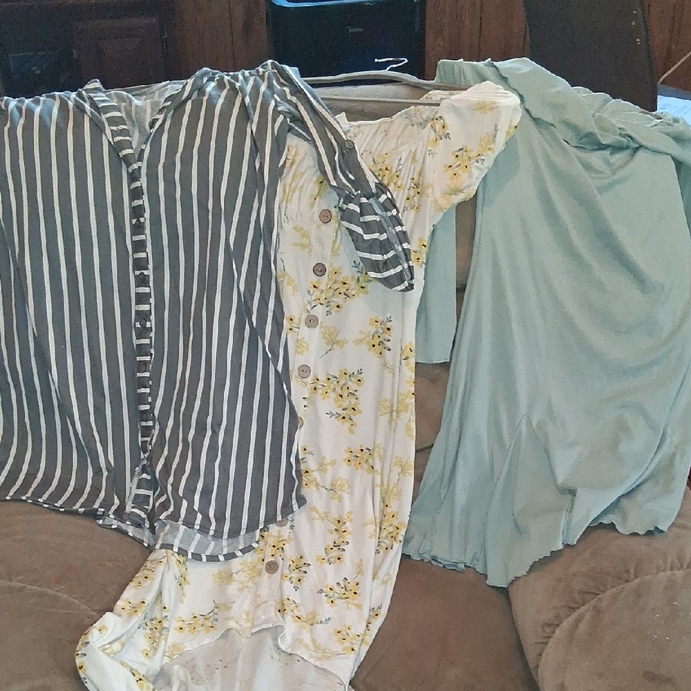 Elegant Striped Gray and Floral Yellow Maxi Dress